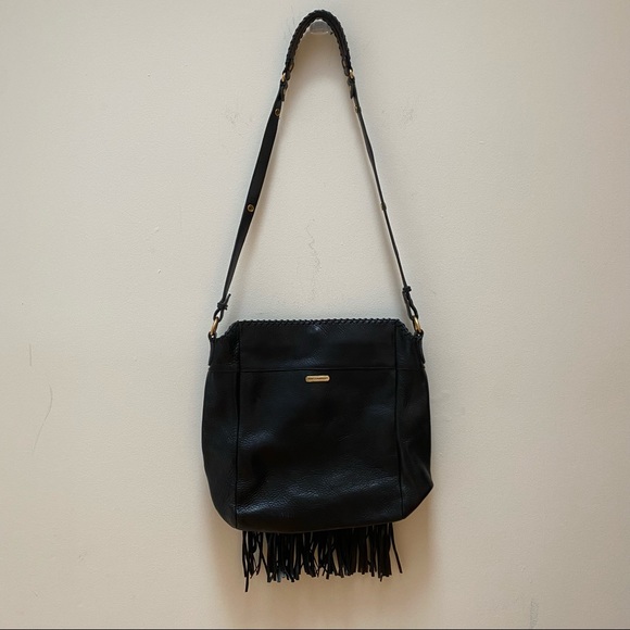 Rebecca Minkoff Black Leather Fringe Purse - Picture 2 of 11